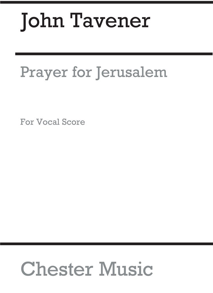 Prayer For Jerusalem (Children's Voices/Piano)